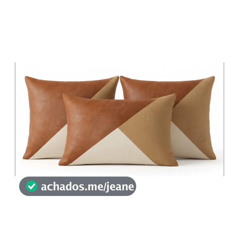 Kit 3 Capas De Almofadas Decorativas Geométricas – 2 (43x43) + 1 (30x50)