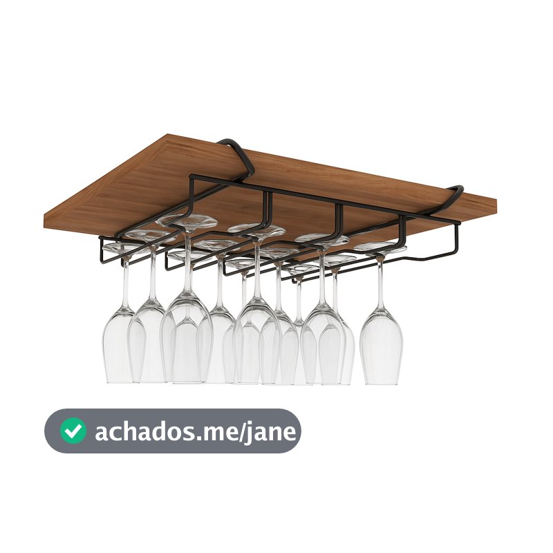 Suporte para Taças Suspenso Armário Porta 12 Taças Organizador Cozinha Prateleiras Copos
