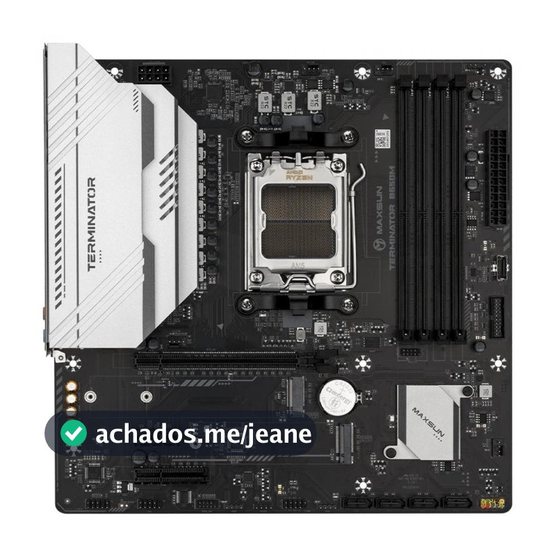 Placa Mãe Maxsun Terminator B650M, Chipset B650, AMD AM5, mATX, DDR5, MS-Terminator B650M