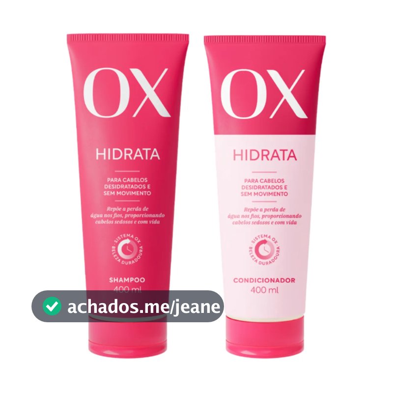 Kit OX Hidrata Shampoo 400ml + Condicionador 400ml