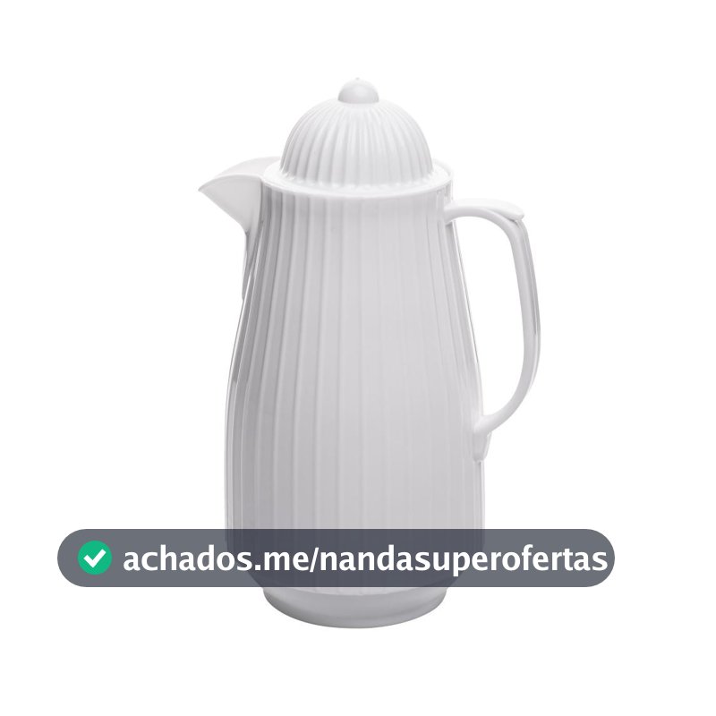 Garrafa Térmica Lyor Mini Bambu de Plástico Branca 400ml