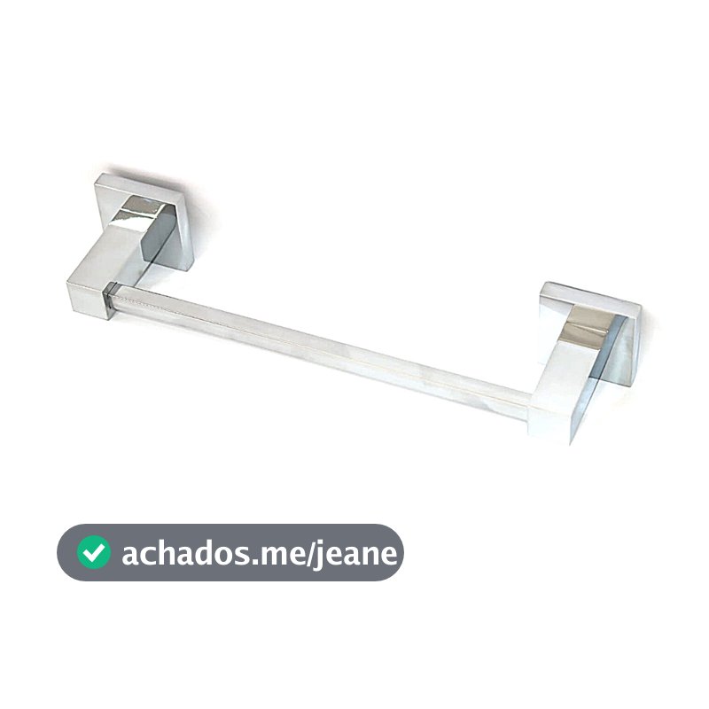 Porta Toalha De Rosto Barra 30 Cm Cromado Metal para Banheiros