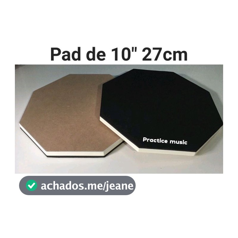 1 Pad e Estudo Treino 10" 27cm Práticavel de Bateria