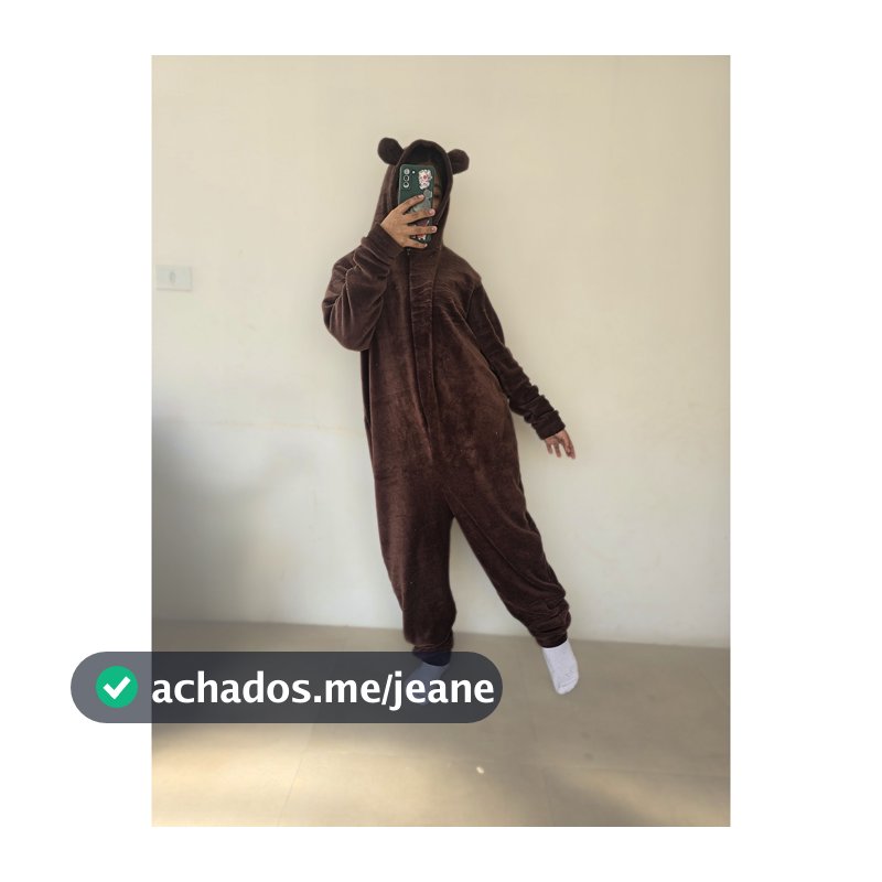 Macacão Micro Soft Fleece Brilha no escuro Feminino com capuz c/orelhas e zíper
