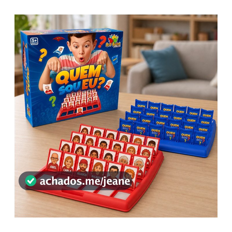 Jogo Quem Sou Eu? Vapt Vupt Educativo com Tabuleiro e Cartas – Diversão em Família e Amigos
