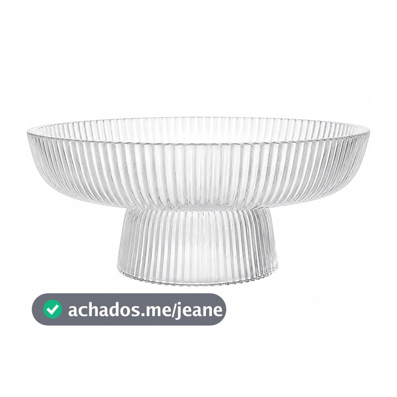 CENTRO MESA VIDRO GRAFFIATO TRANSPARENTE COM PE 26CM (9001114)