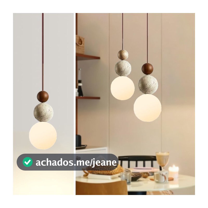 Wabi Sabi Natural Amarelo Travertino Lustre Para Quarto Cabeceira Sala De Estar Cozinha Jantar Pendurado Lâmpada Esfera
