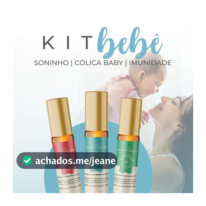 Kit 3 Aromaterapia Bebê Natural Blend Óleos Essenciais Aromathérapie