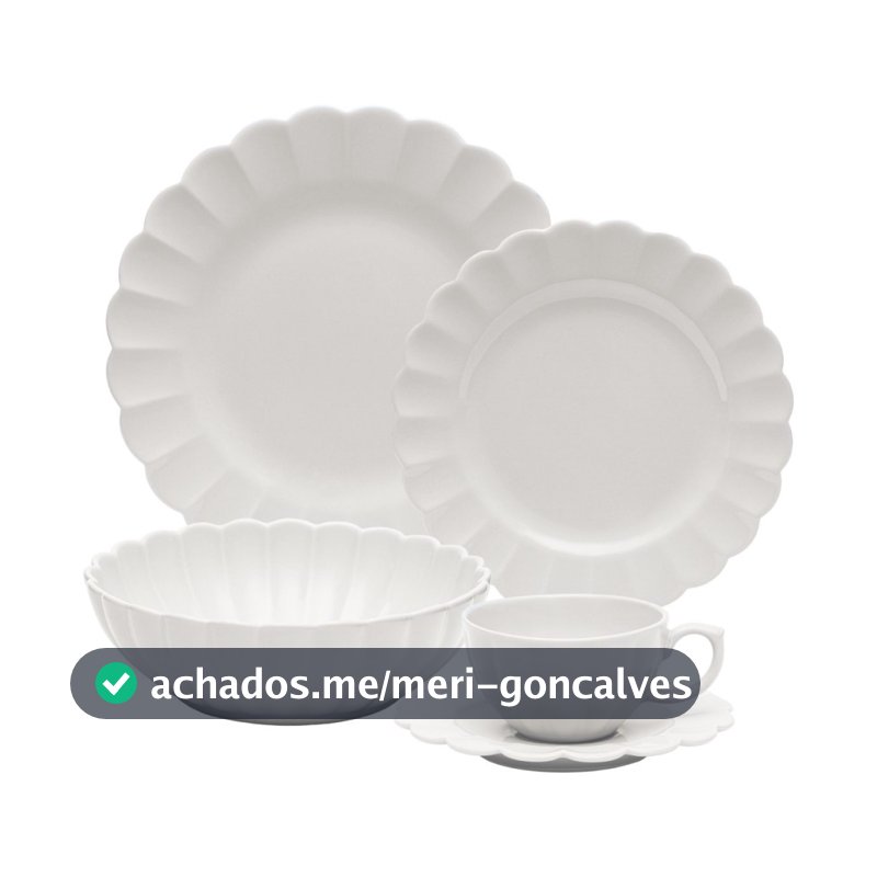 Aparelho de Jantar 20 Peças Flora Camélia Oxford