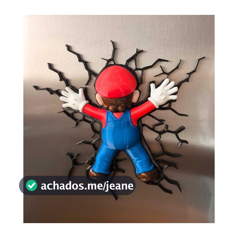 Ima de geladeira super mario - Impressao 3D