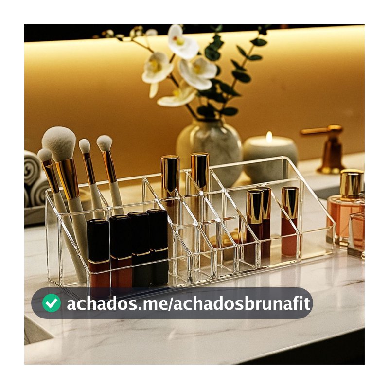 Organizador de Maquiagem Grande Multiuso para Cosméticos, Pincéis e Acessórios
