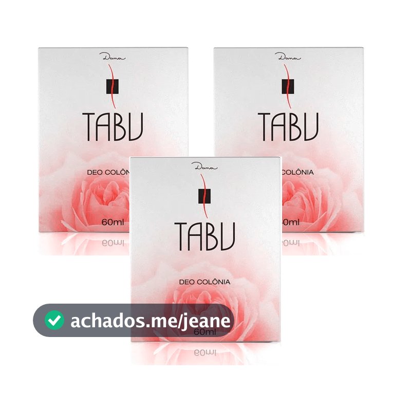 Kit Deo Colônia Tabu Tradicional 60ml (3 unidades)