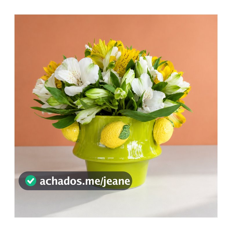Vaso Limão Siciliano 3D em Porcelana 12cm