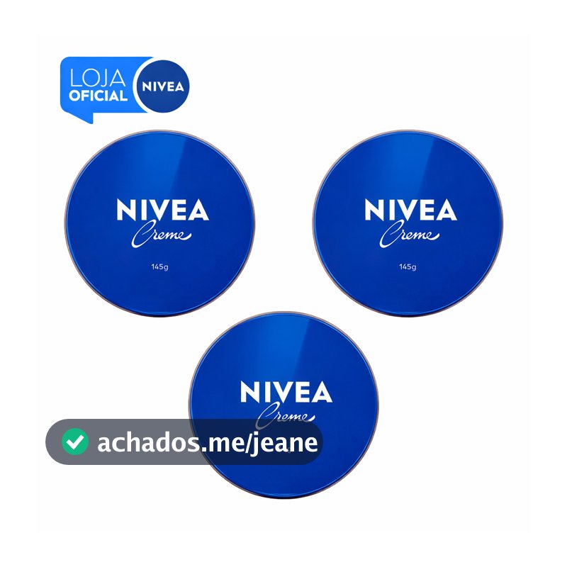 KIT NIVEA Creme Hidratante Lata 145g  - 3 unidades