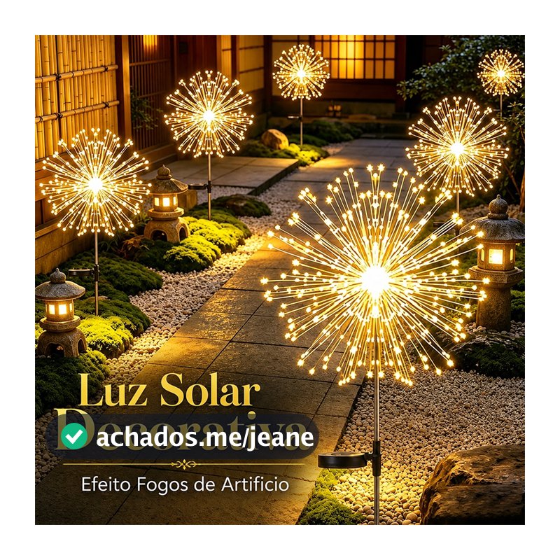 Luz solar fogos de artifício ao ar livre 150/200 LEDs com 8 modos, à prova d'água, decoração para jardim e gramado