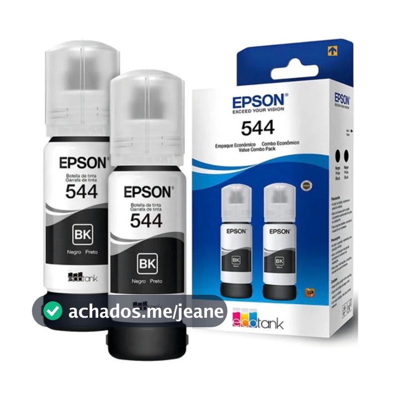 Kit 2 Refil De Tinta Epson T544 65ml 2 Unidades Preto Envio Imediato