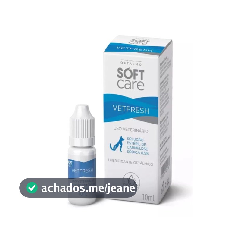 Colírio Lubrificante Ocular Vetfresh 10ml Para Cachorro e Gato - Soft Care