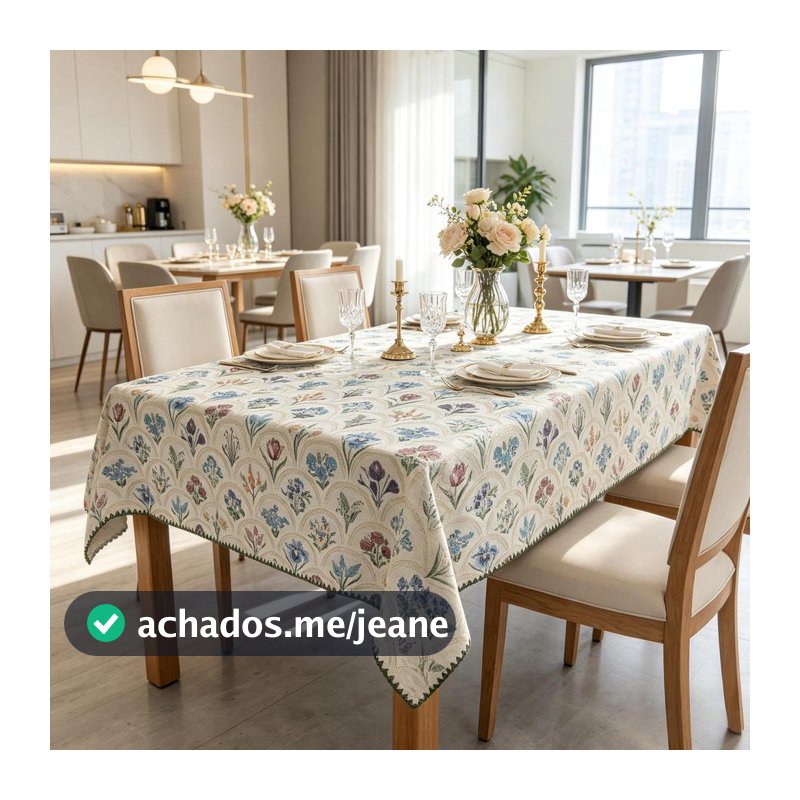 Toalha De Mesa Retangular De Algodão E Linho , Macia , Sem Rugas , Lavável , Capa De Tecido Durável Para Casa , Cozinha
