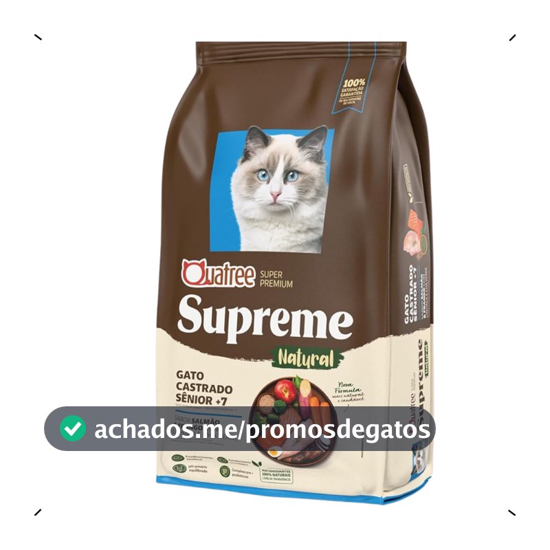 RAÇÃO QUATREE SUPREME GATO CASTRADO SENIOR 10KG