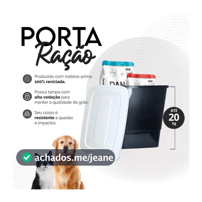Porta Ração Pote Antiformiga Pet Gato Cachorro Pá Dosadora 20KG