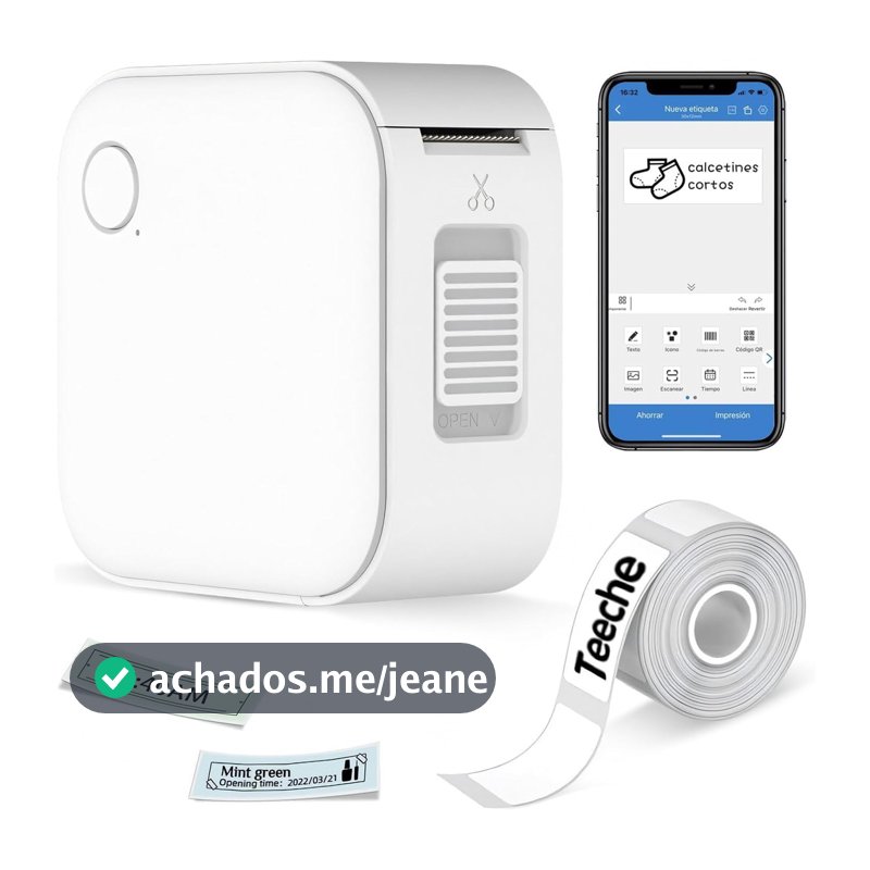 ilabel WP9529 Impressora de Etiquetas Inteligente Térmica Bluetooth Impressora sem Tinta para iOS Android  NIIMBOT D110