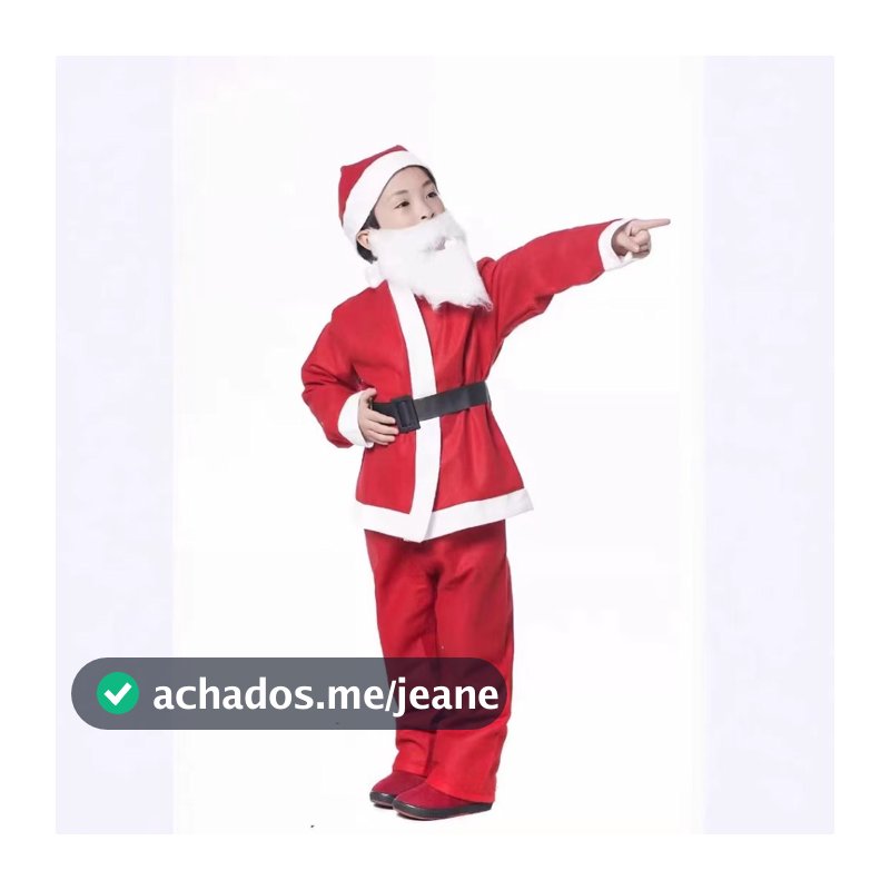 Fantasia Menino Papai Noel Infantil Criança Natal Com Gorro Presente Aniversário
