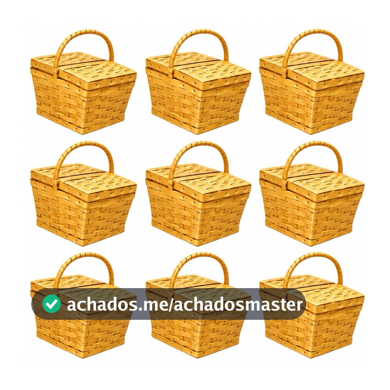 Kit Cesta de Piquenique Fibra Sintética Mini 13X15X22 (Cesta lembrancinha)