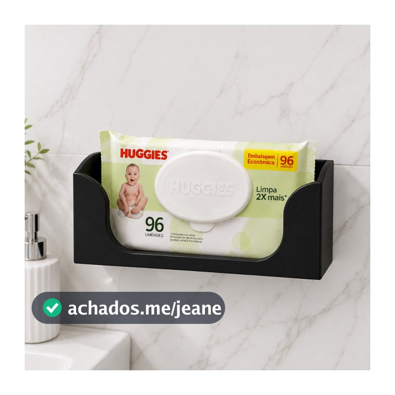Porta-Lenço Umedecido de Parede Largo Organizador Para Banheiros Quarto e Trocador Bebês e Crianças