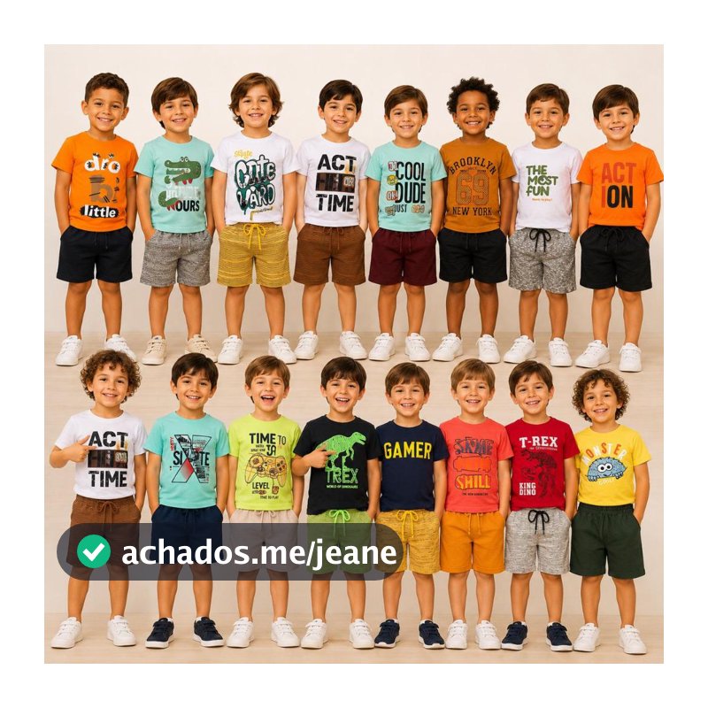 Kit 2 a 10 Peças de Roupas Infantil Menino Conjuntos de Roupa Verão Masculino