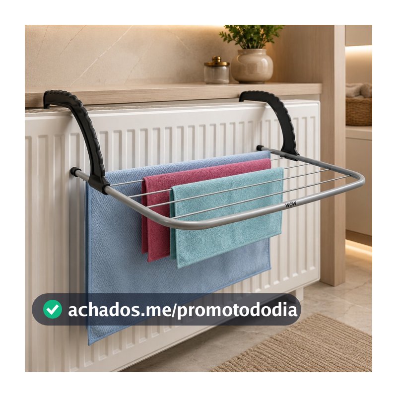 Varal Portátil Para Apartamento Secador De Roupas Prático e Retrátil Para Janela e Parede