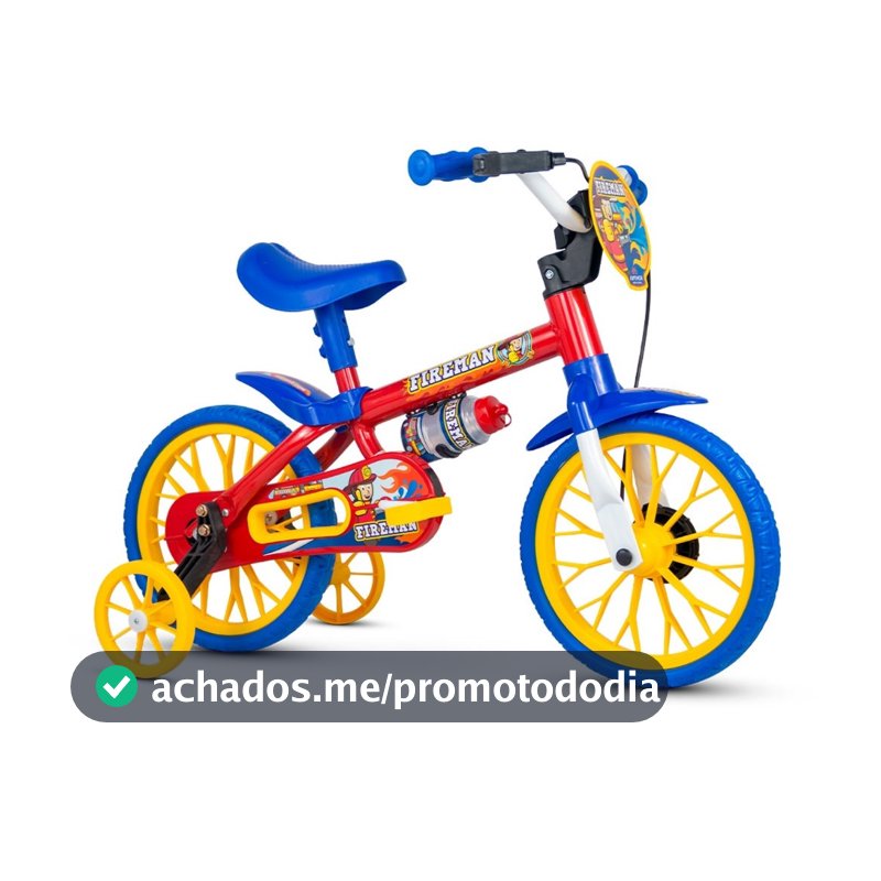Bicicleta Infantil Nathor Aro 12 Menino e Menina com Rodinha e Para-Lama