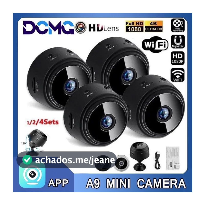 Câmeras A9 HD Mini com visão noturna Wifi Câmera 1080P Vigilância