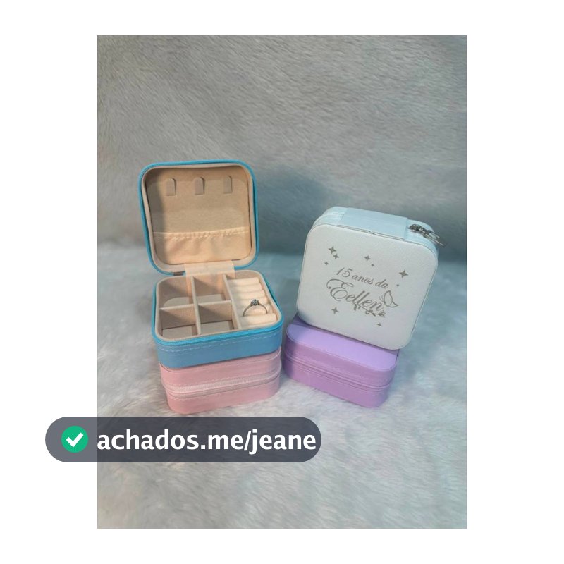 KIT10 a KIT50 Porta Joias Personalizado | Lembrancinha de Casamento, 15 Anos | Brinde | Presente Feminino