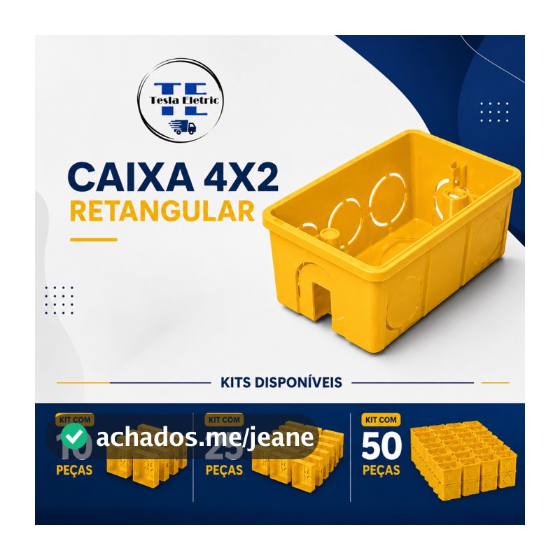 Caixa de luz 4x2 Tramontina Reforçada P/Tomada Amarelo Interruptor Embutir Amarelo