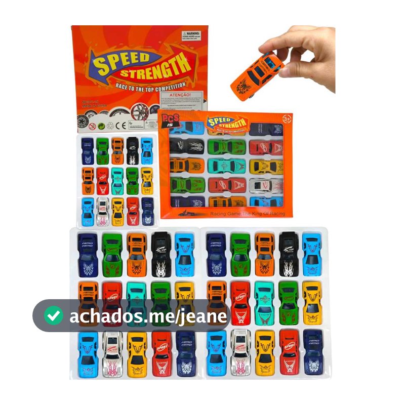Kit Carrinhos Colorido Infantil  Coleção Inquebravel  Brinquedo Tipo Hot Wheels Carrinho de Metal