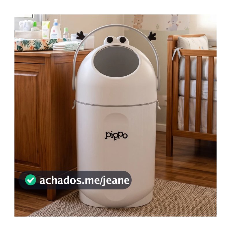 Lixeira Antiodor 13L para Quarto do Bebê, Fraldas, Banheiro e Pet, Lixeira Mágica Anti Odor Grande | Pippo