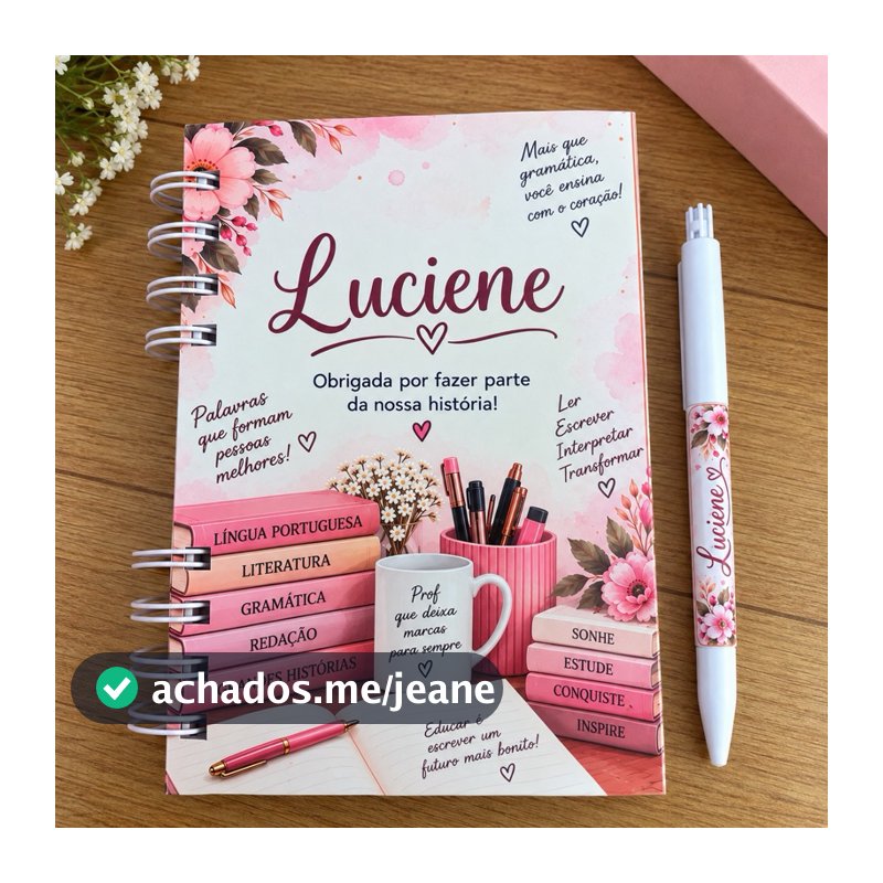 Mini caderno A6 personalizado com opção de caneta - lembrancinhas - MIMO - Personalize a capa como quiser- TCC