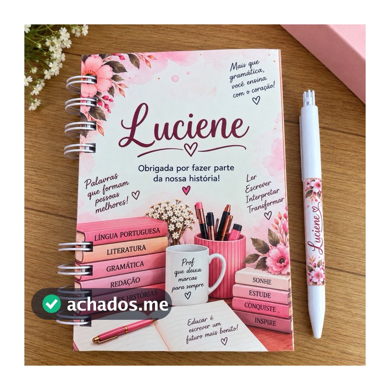 Mini caderno A6 personalizado com opção de caneta - lembrancinhas - MIMO - Personalize a capa como quiser- TCC