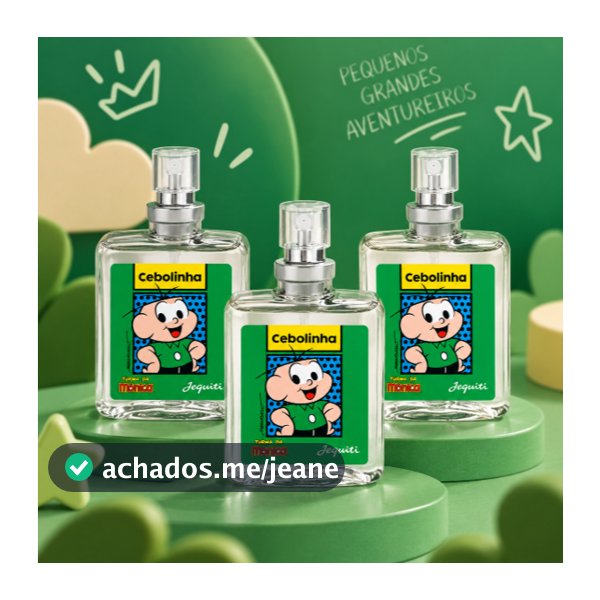 Kit Colônia Masculino Cebolinha 3 Unidades 25ml Perfume Infantil Aroma Fresco Turma da Mônica