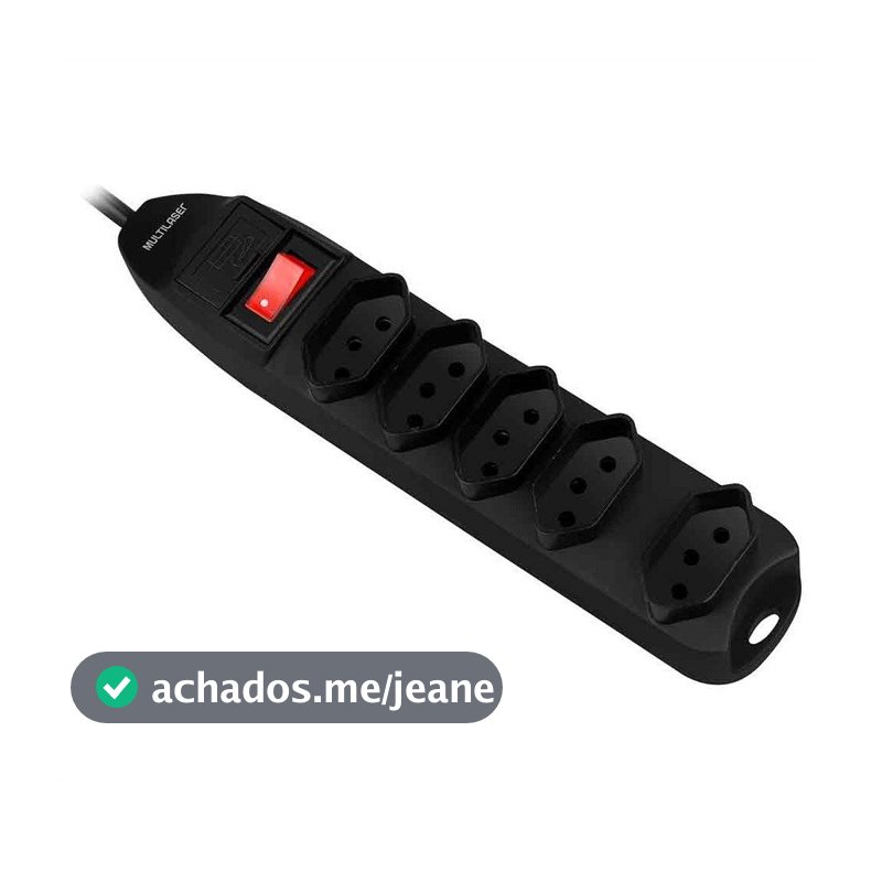 Filtro De Linha Multilaser 5 Tomadas Preto Wi297 BIVOLT