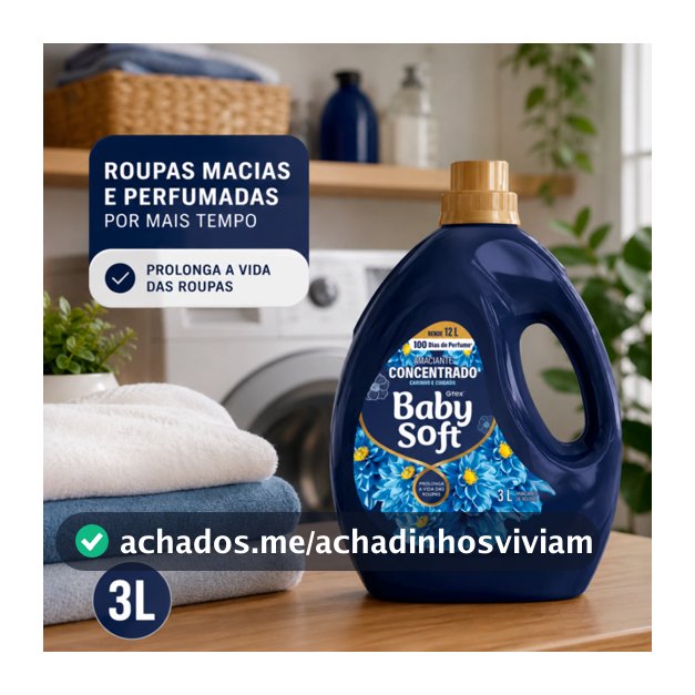 Amaciante Concentrado Baby Soft Carinho e Cuidado - 3L