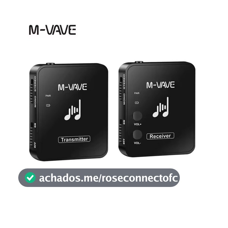 M-vave WP-10 Auscultador de transmissão sem fios 2.4G MS-1 Monitor Sistema Transmissor Recetor Streaming para Estéreo