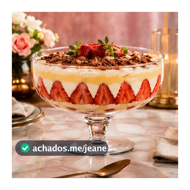 Taça de Vidro Grande com pe para Confeitaria transparente 23 cm resistente festa
