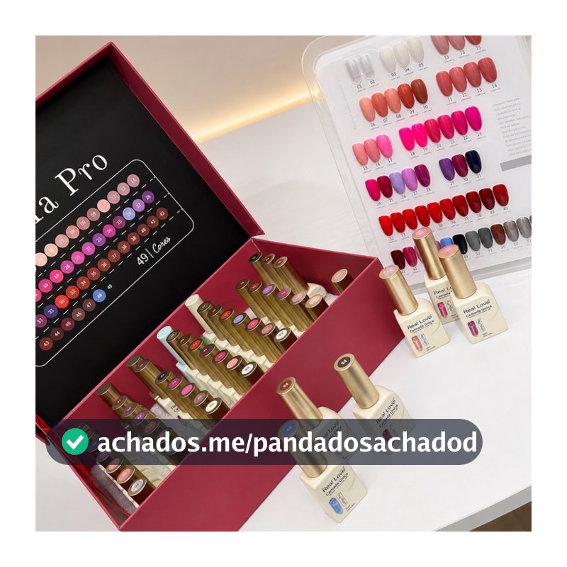 Kit Esmaltes em Gel Camada Unica 49 Cores Linha Pro Real Love  10 ml