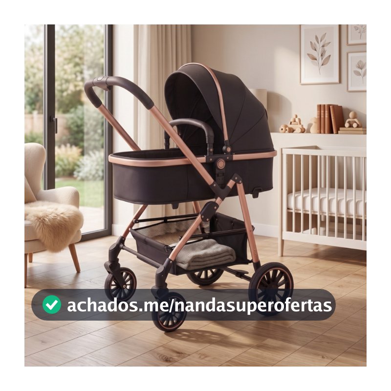 Carrinho de Bebê Apolo Duo Apolo Preto