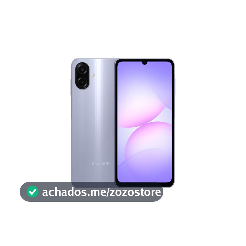 Celular Galaxy A07 Tela 6.7 128GB 4G 90Hz Câmera Dupla 50MP Samsung