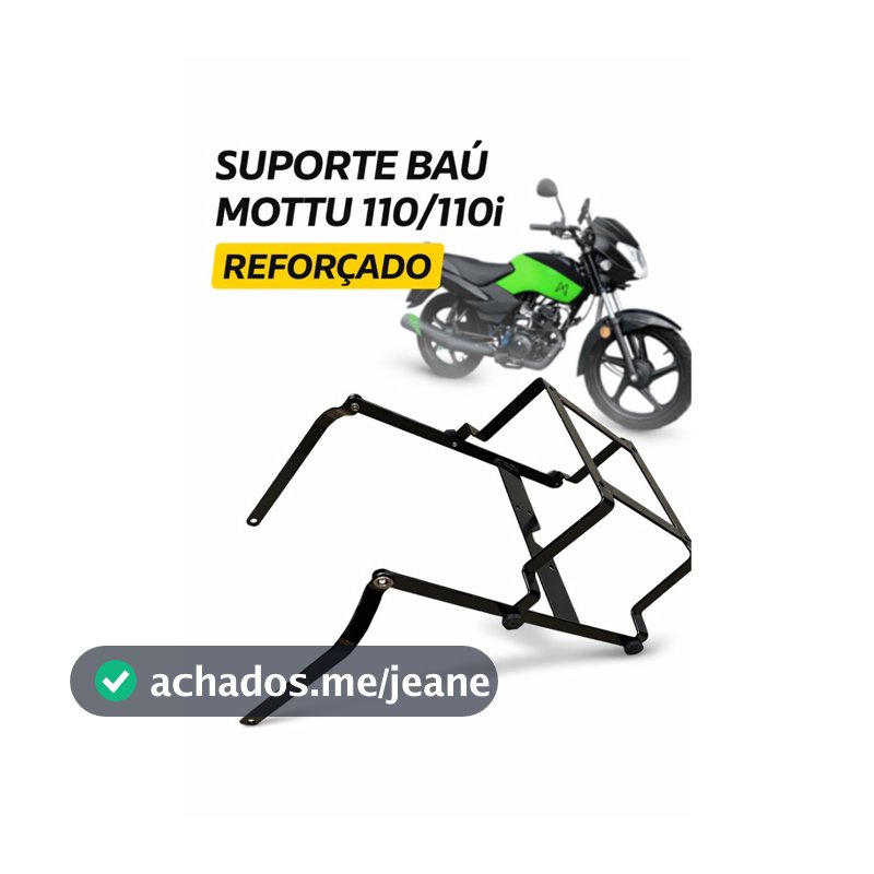 Suporte DE Baú Para MOTTU 110 110i Preto Reforçado