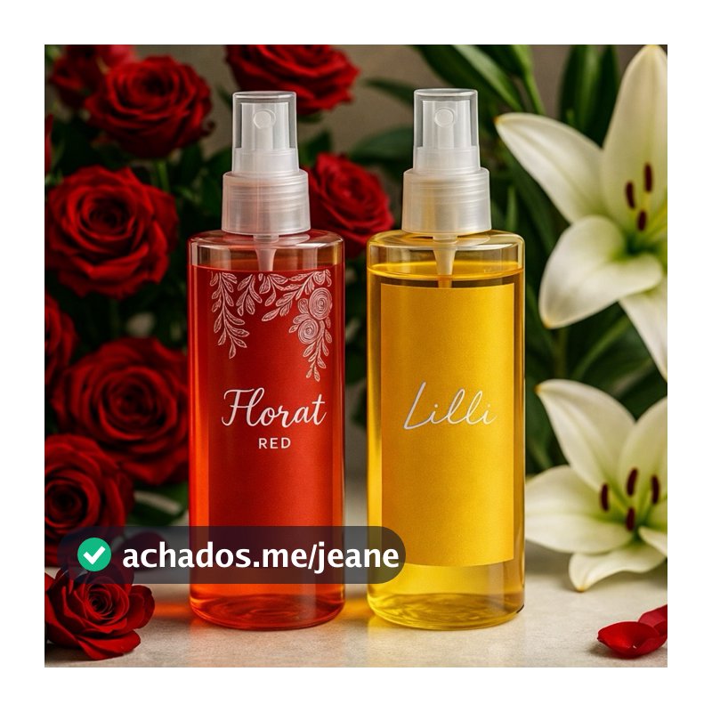 kit Body splash Florata Red + Lilli Mulher cheirosa cada Perfume feminino colônia