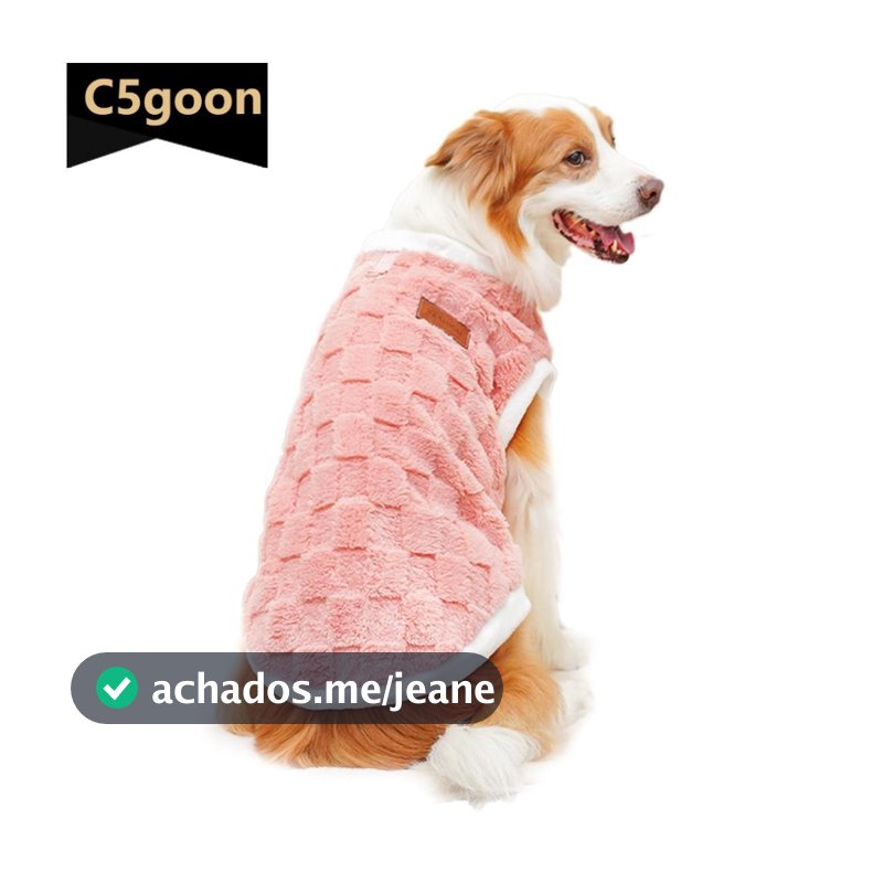C5GOON S-6XL Golden Retriever Buldogue Francês Roupas Pijamas De Lã Quente Inverno Gato Para Animais De Estimação Cães M