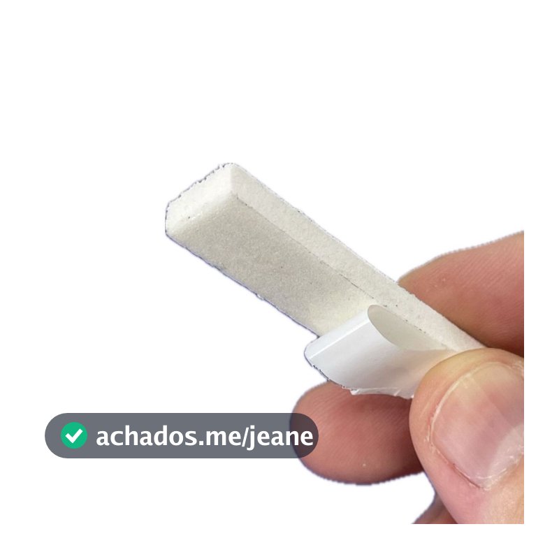Espuma Fita Adesiva Veda Fresta 11x5 Branco Abafador Anti Ruído Acústica Janela Porta